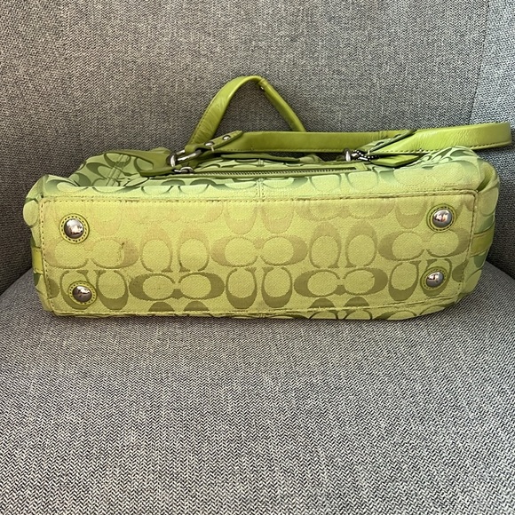 Coach Penelope Lime Green Shoulder Satchel Bag - Picture 5 of 10